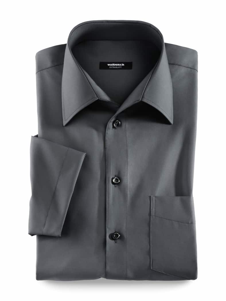 Extraglatt-Hemd Walbusch-Kragen Anthrazit