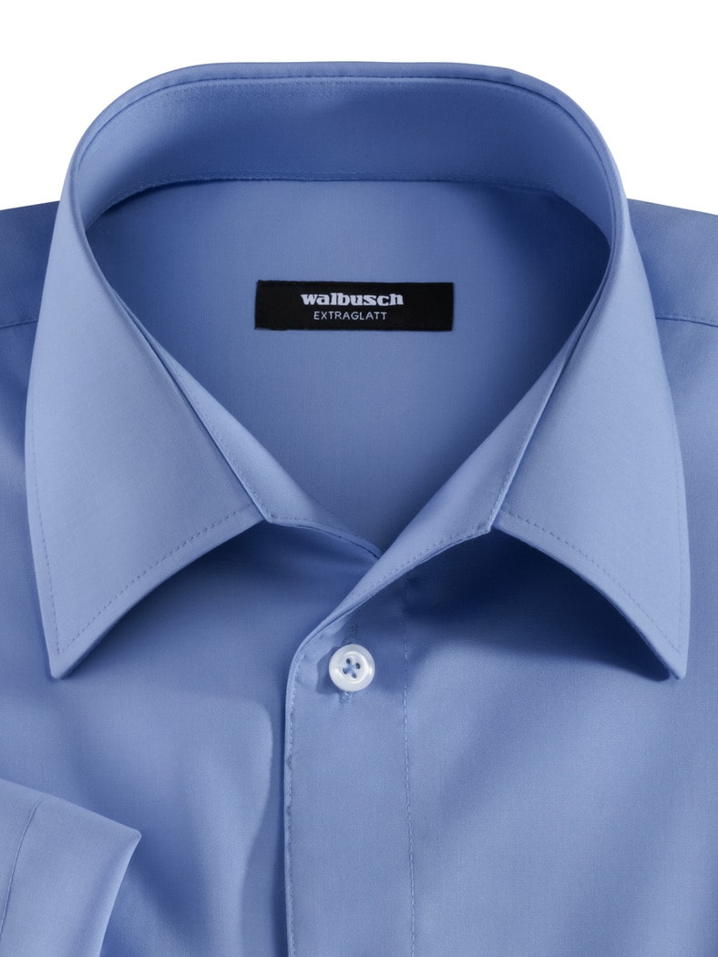 Extraglatt-Hemd Walbusch-Kragen Azur