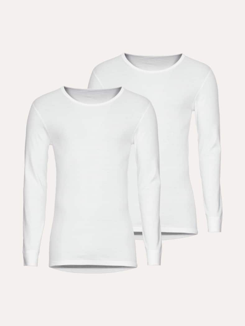 Thermo-Langarmshirt 2er-Pack Weiß