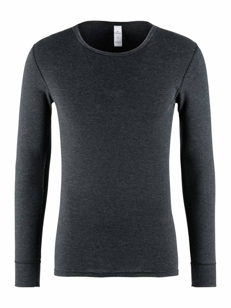 Thermo-Langarmshirt 2er-Pack Anthrazit Gestr