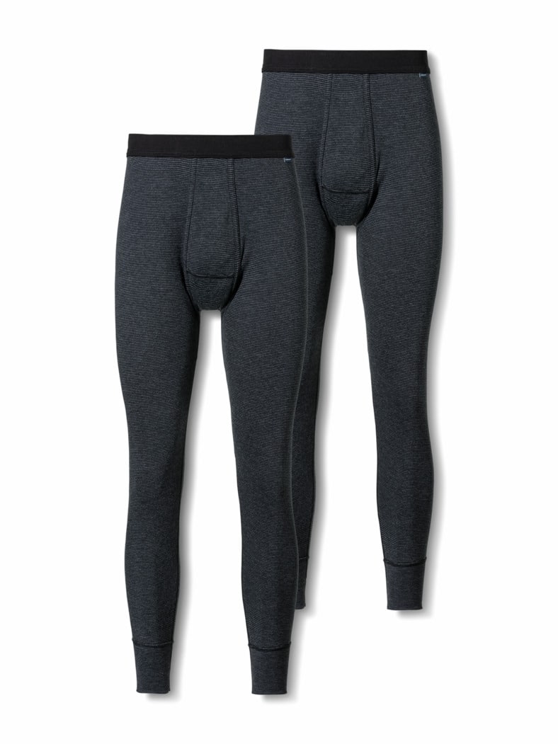 Thermo-Hose lang 2er-Pack Anthrazit Gestr