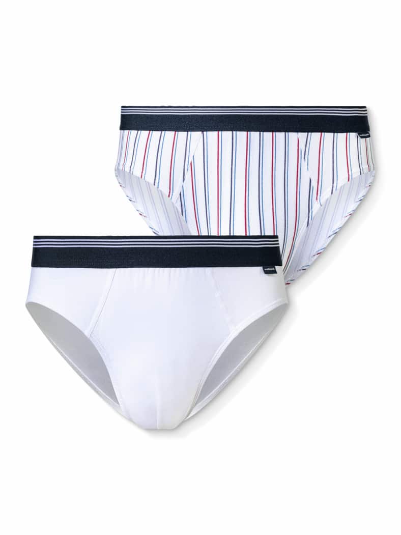Slip Dessin Duo 2er Pack Maritim/Weiß