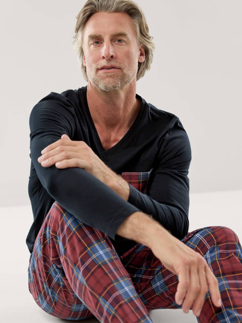 Tartan Pyjama Rot/Marine