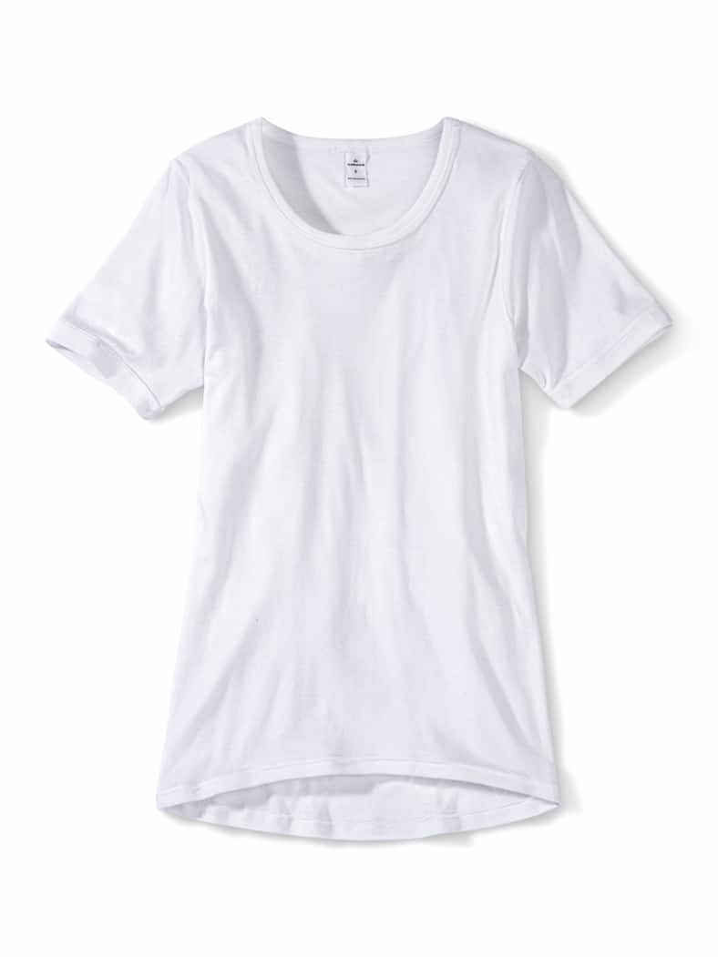 Feinripp-Shirt 2er-Pack Weiß