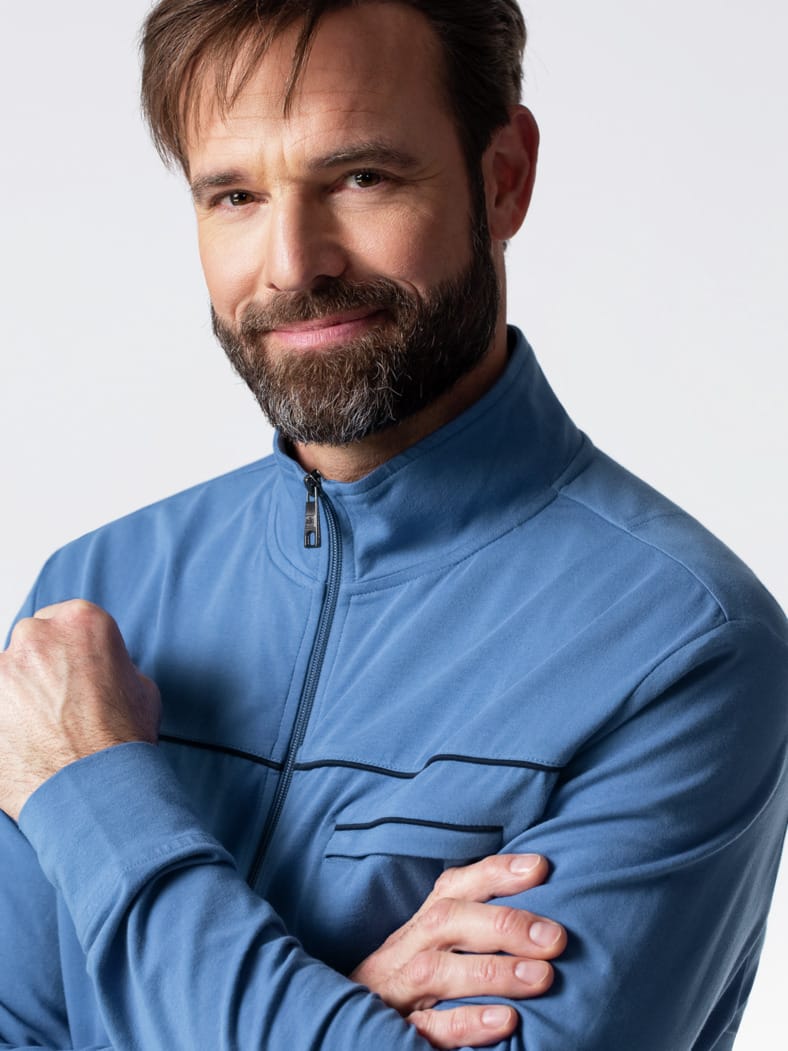 Freizeitanzug Sommerleicht Stahlblau