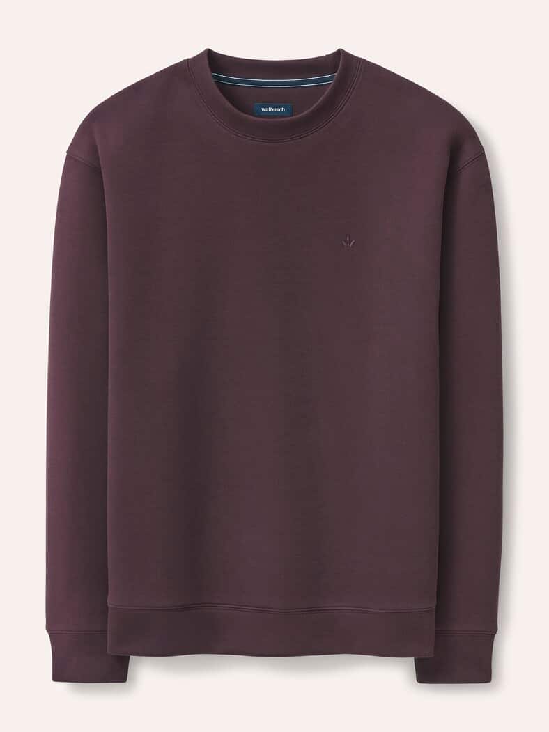 Sweatshirt mit Rundhals Bordeaux