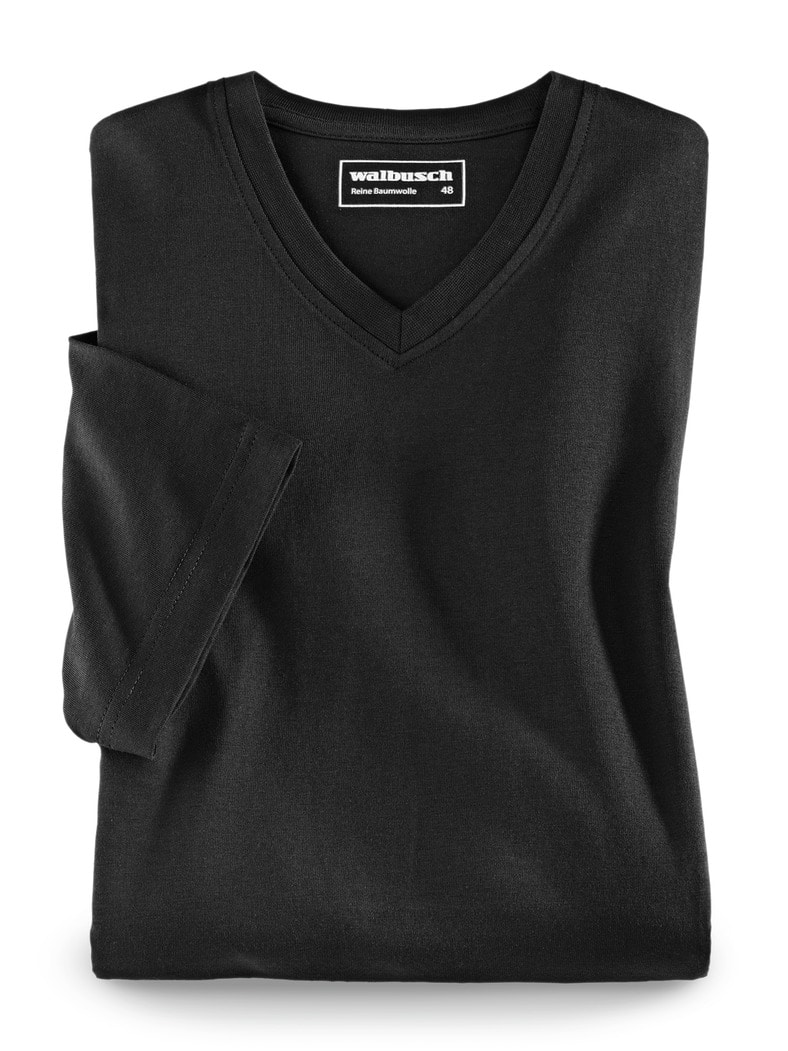 T-Shirt V-Ausschnitt Schwarz