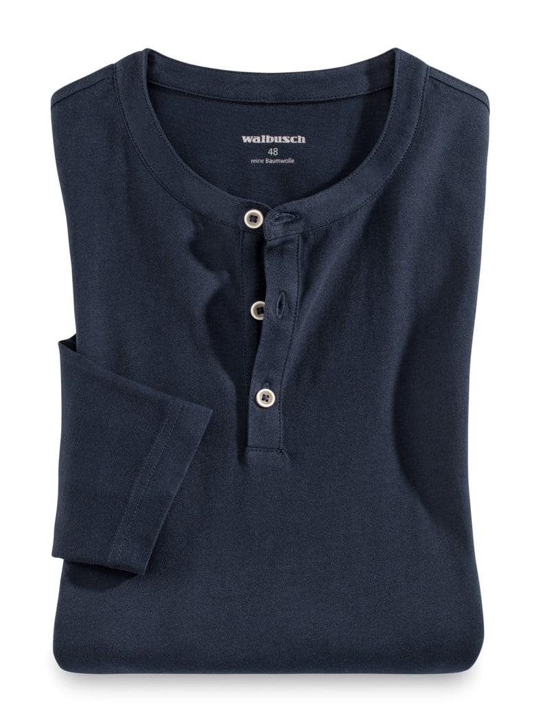 Henley-Shirt Marine