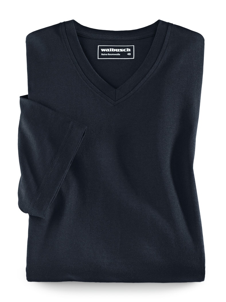 T-Shirt V-Ausschnitt Marine