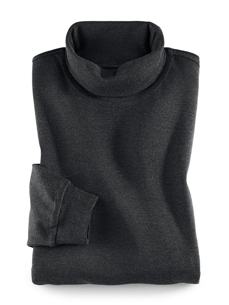 Rollkragen-Shirt Anthrazit