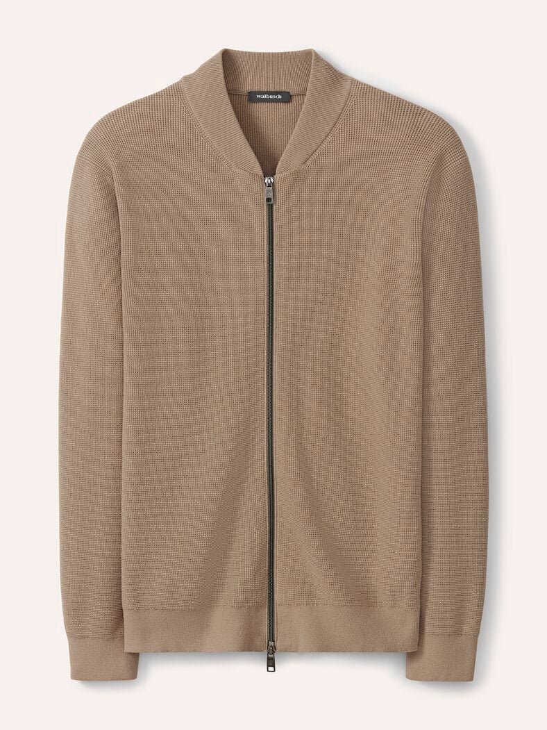 Zip-Jacke Ministruktur Sand