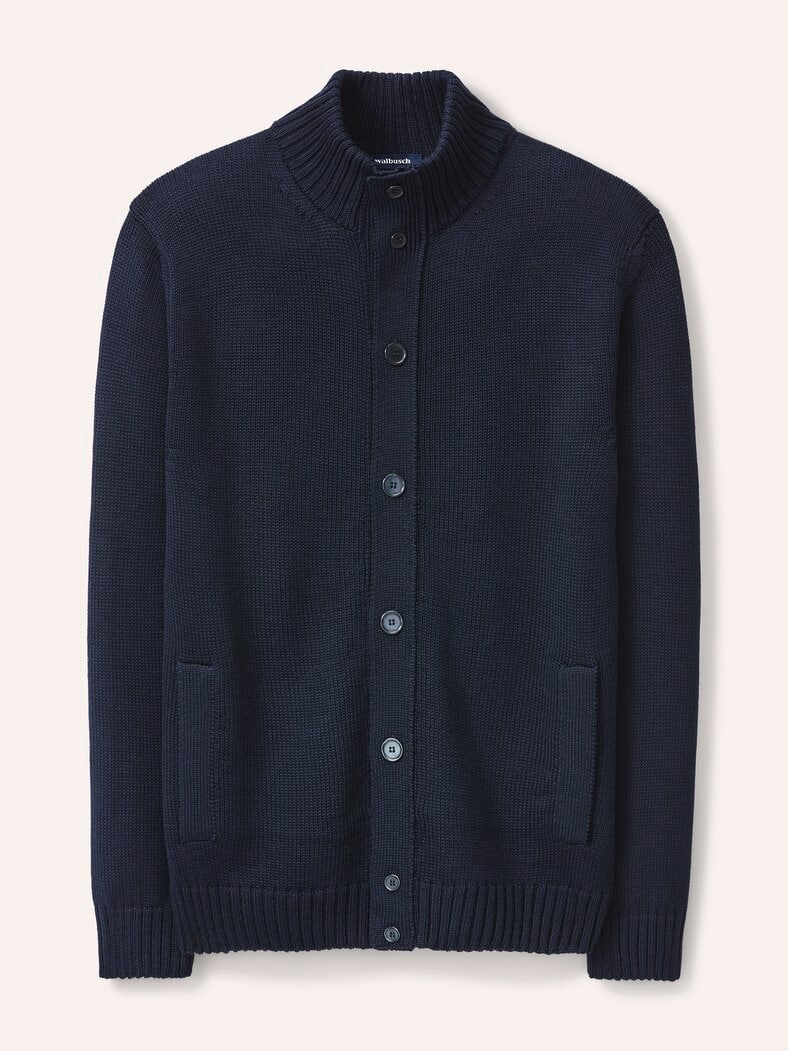 Strick-Blouson mit Merinowolle Marine