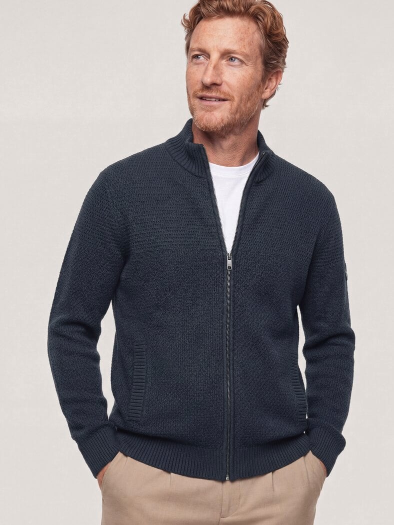 Strickjacke aus Baumwolle Marine