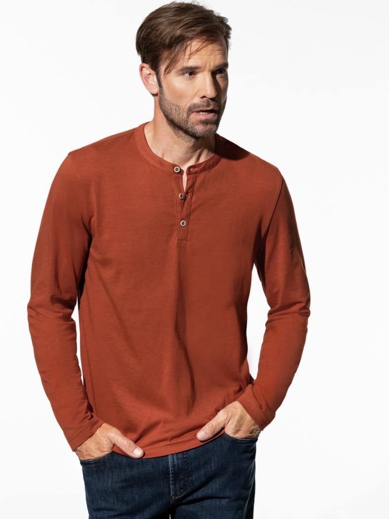 Henley-Shirt Terra