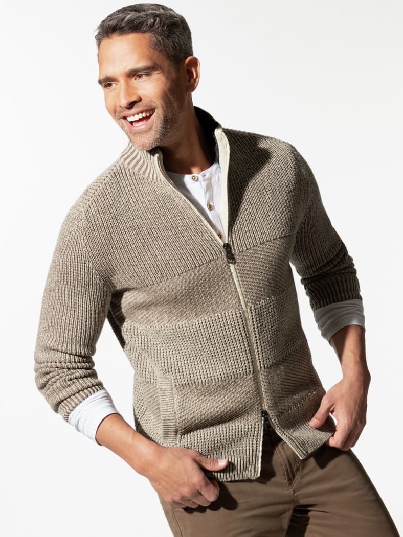 Thermo-Strukturmix-Jacke Natur