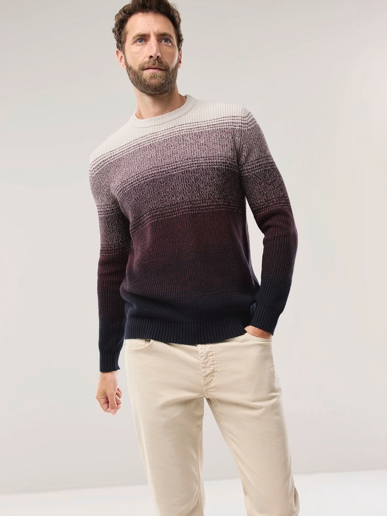 Degradee Pullover Dunkelrot