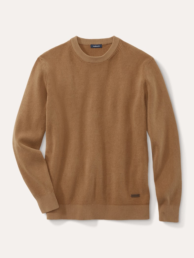 Komfort Ripp-Pullover Camel