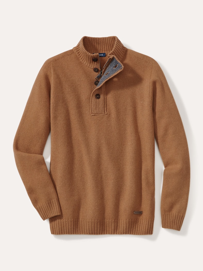 Premium Lammwoll-Troyer Camel