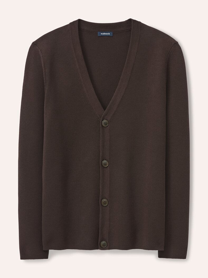 Milano Cardigan mit Baumwolle Dunkelbraun