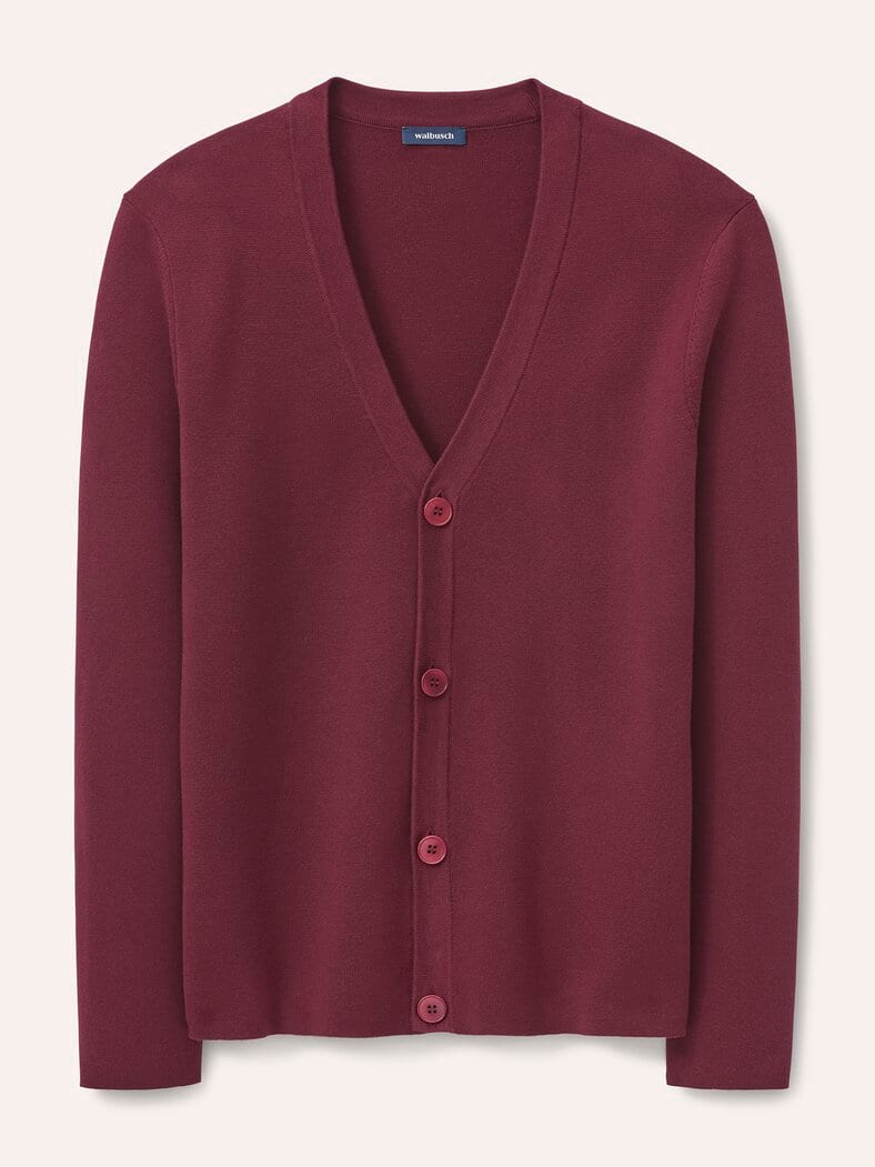 Milano Cardigan mit Baumwolle Bordeaux