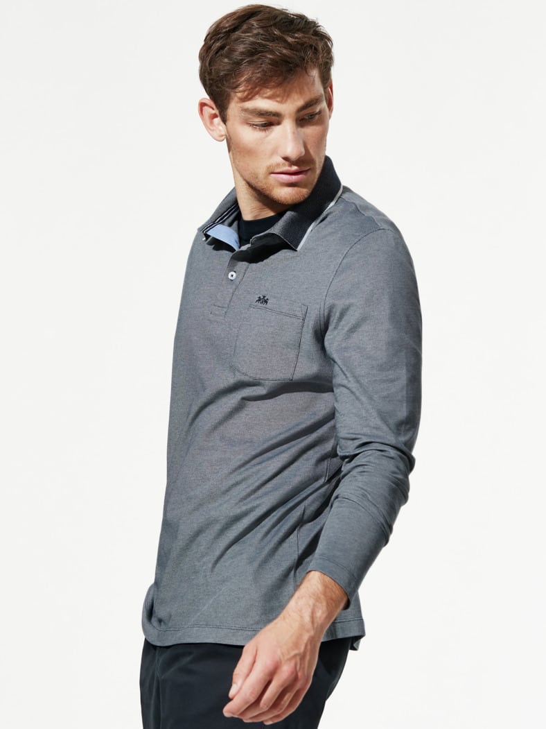 Extraglatt-Polo Thermoleicht Marine