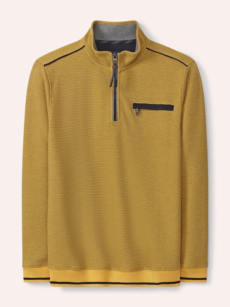 Easycare Struktur-Troyer Bicolor Akaziengelb