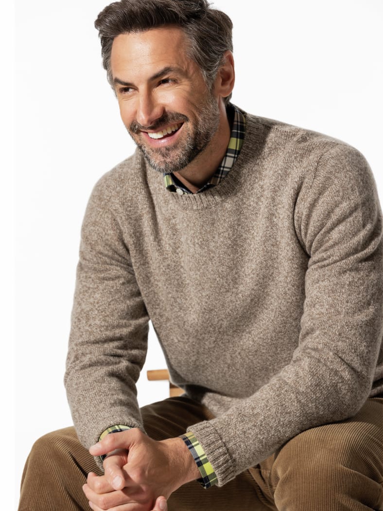 Lammwoll-Pullover Nahtlos Natur