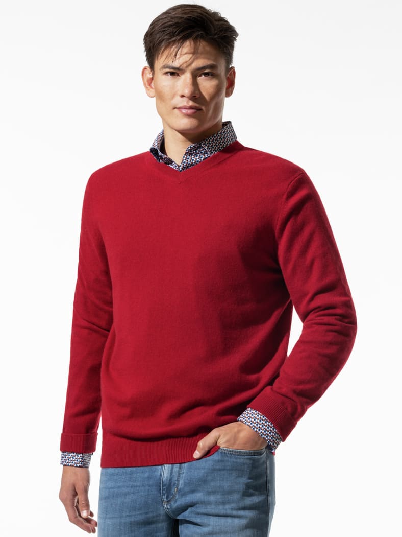 Premium Cashmere-Pullover Rot