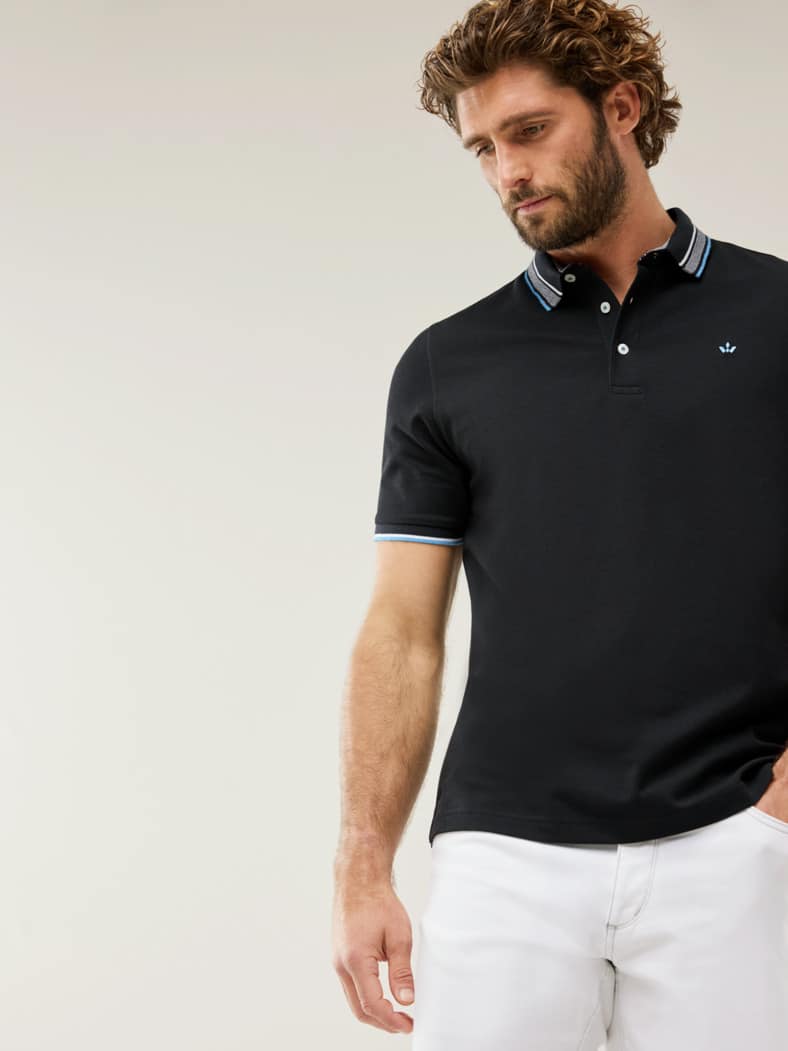 Quick Dry Polo Schwarz