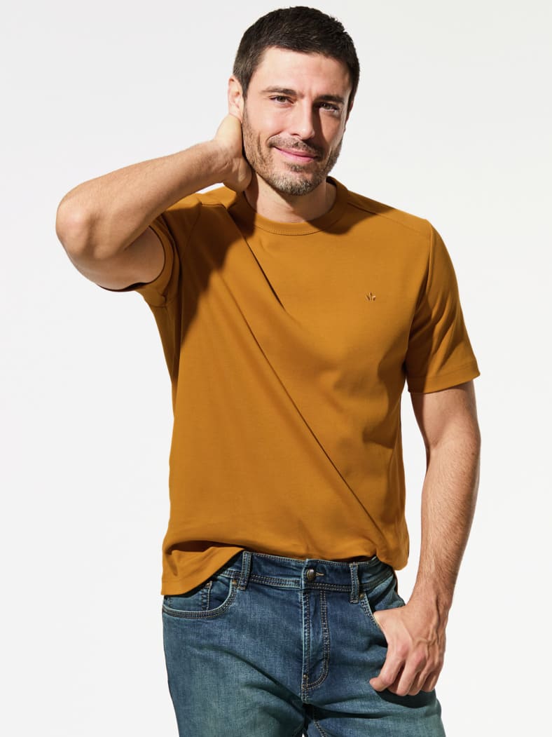 Das zu schade für drunter-Shirt Safran