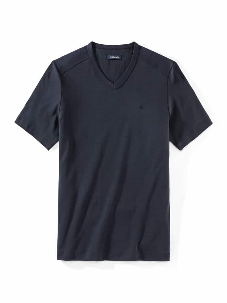 Zu schade für drunter-Shirt V-Neck Marine