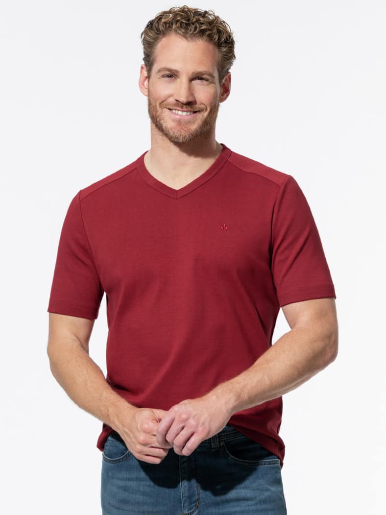 Zu schade für drunter-Shirt V-Neck Rot