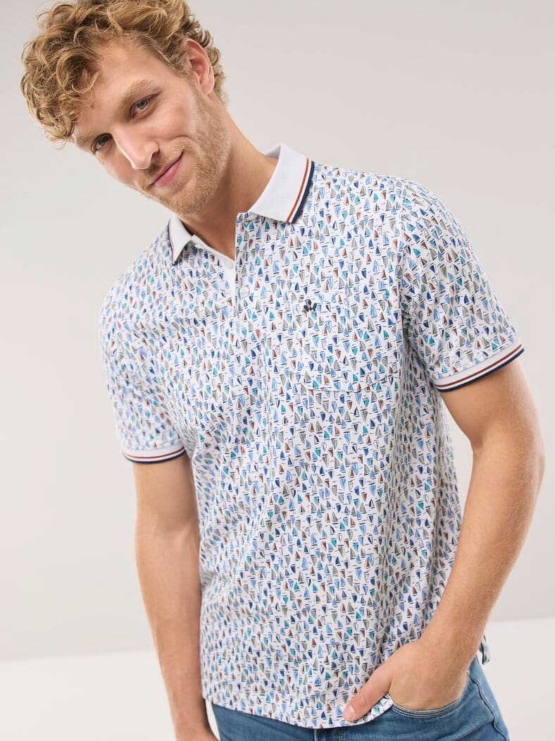 Pique-Polo Hitzefrei Druck Boote