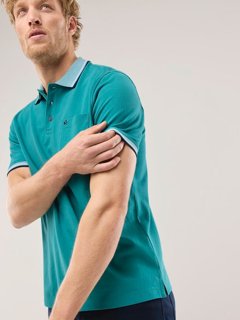 Pique-Polo Hitzefrei Uni Aqua
