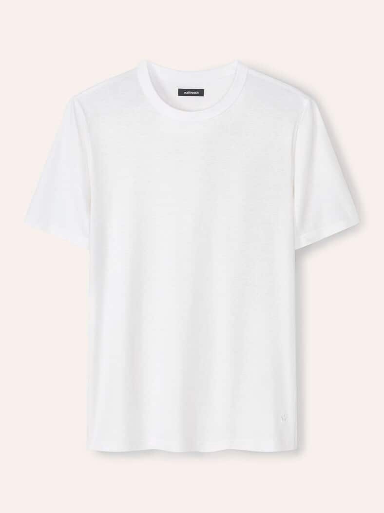 Leinen T-Shirt Weiß