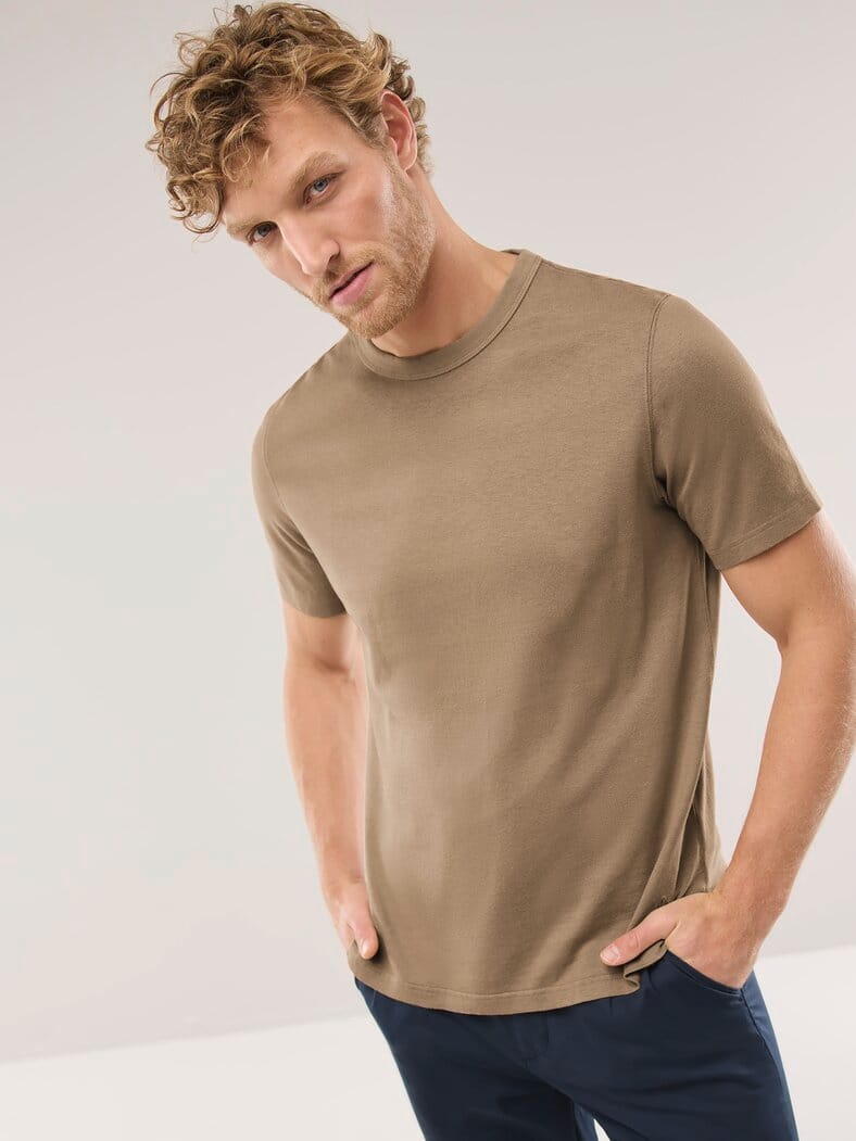 Leinen T-Shirt Latte
