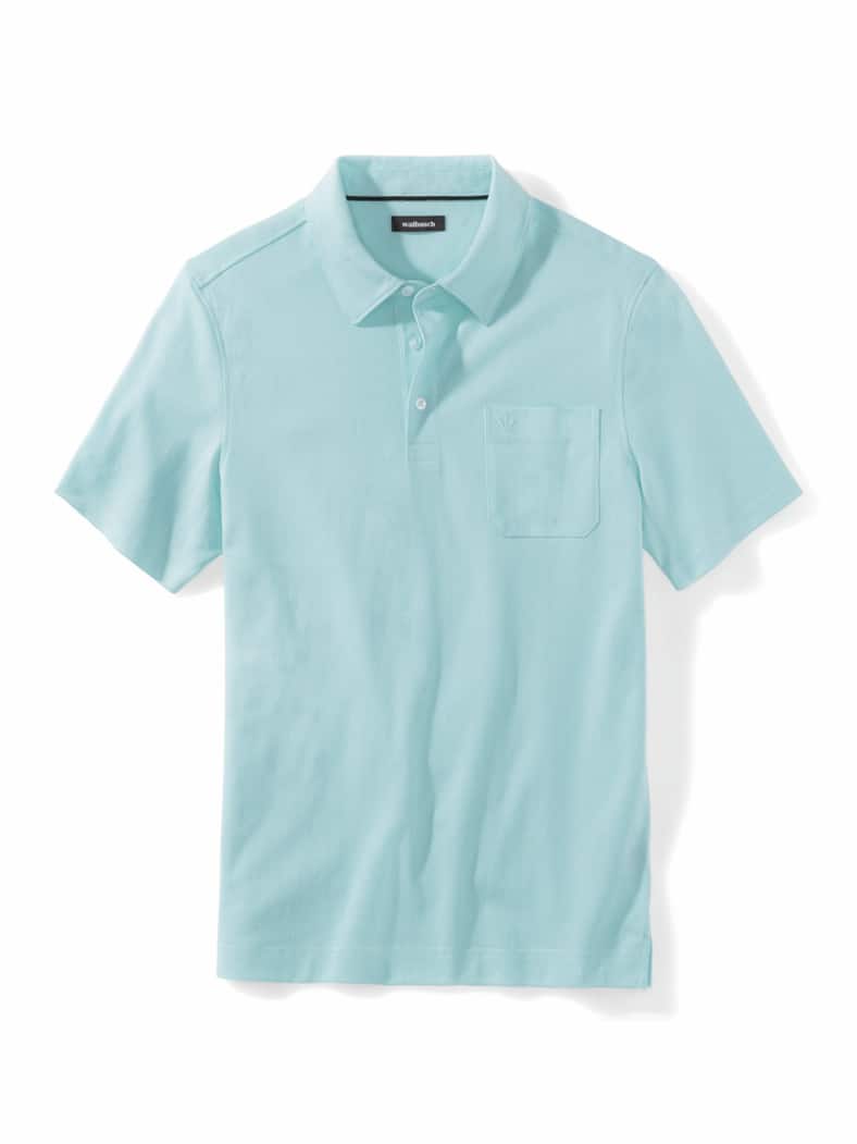 Tausend-Poren-Polo Light Aqua