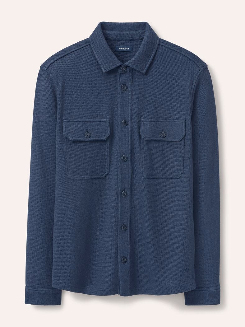 Overshirt mit Struktur Marine