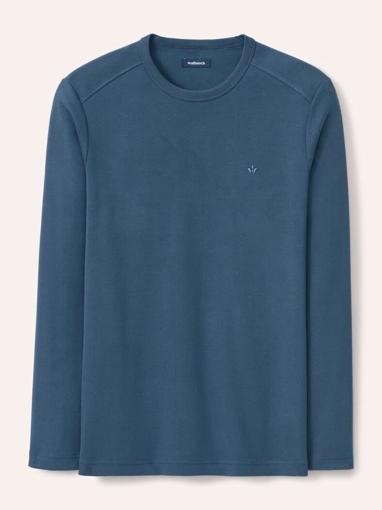 Langarm Zu schade für Drunter-Shirt Meerblau