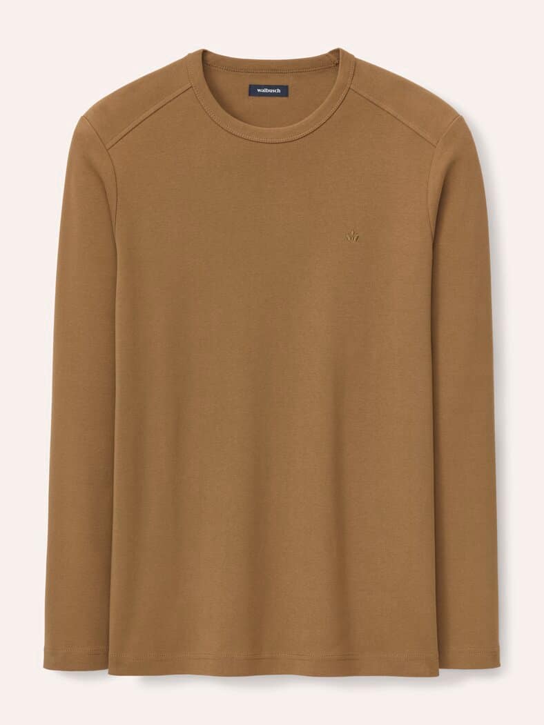 Langarm Zu schade für Drunter-Shirt Cognac