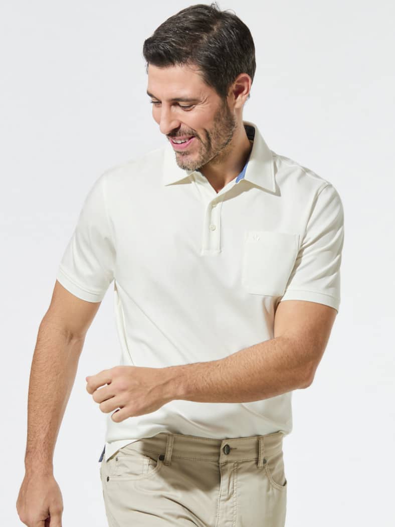 Walbusch-Kragen Polo Weiß