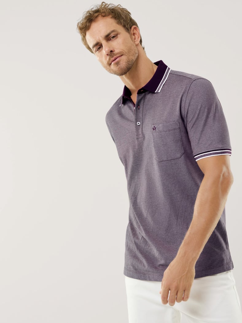 Extraglatt-Polo Bicolor Purple