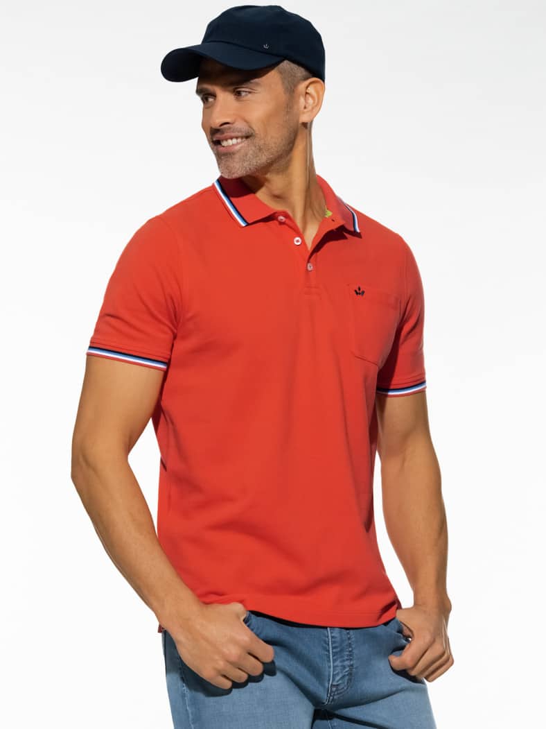 Pique-Polo Hitzefrei Koralle