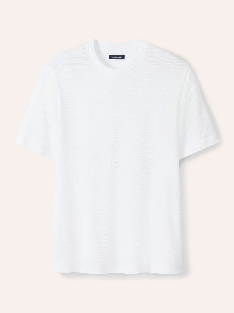 Struktur T-Shirt Weiß