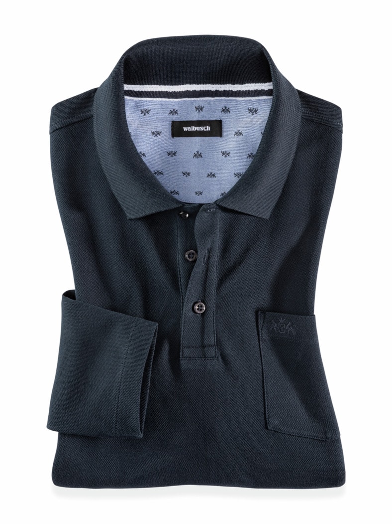 Pique-Polo Pima Cotton Marine