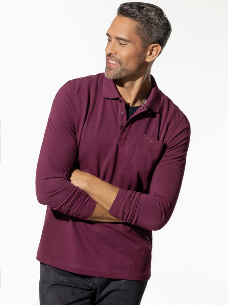 Pique-Polo Pima Cotton Burgund