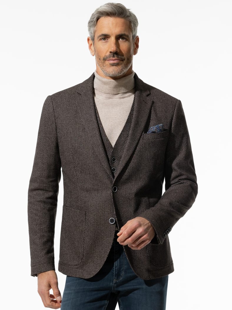 Struktur-Komfort Sakko Braun