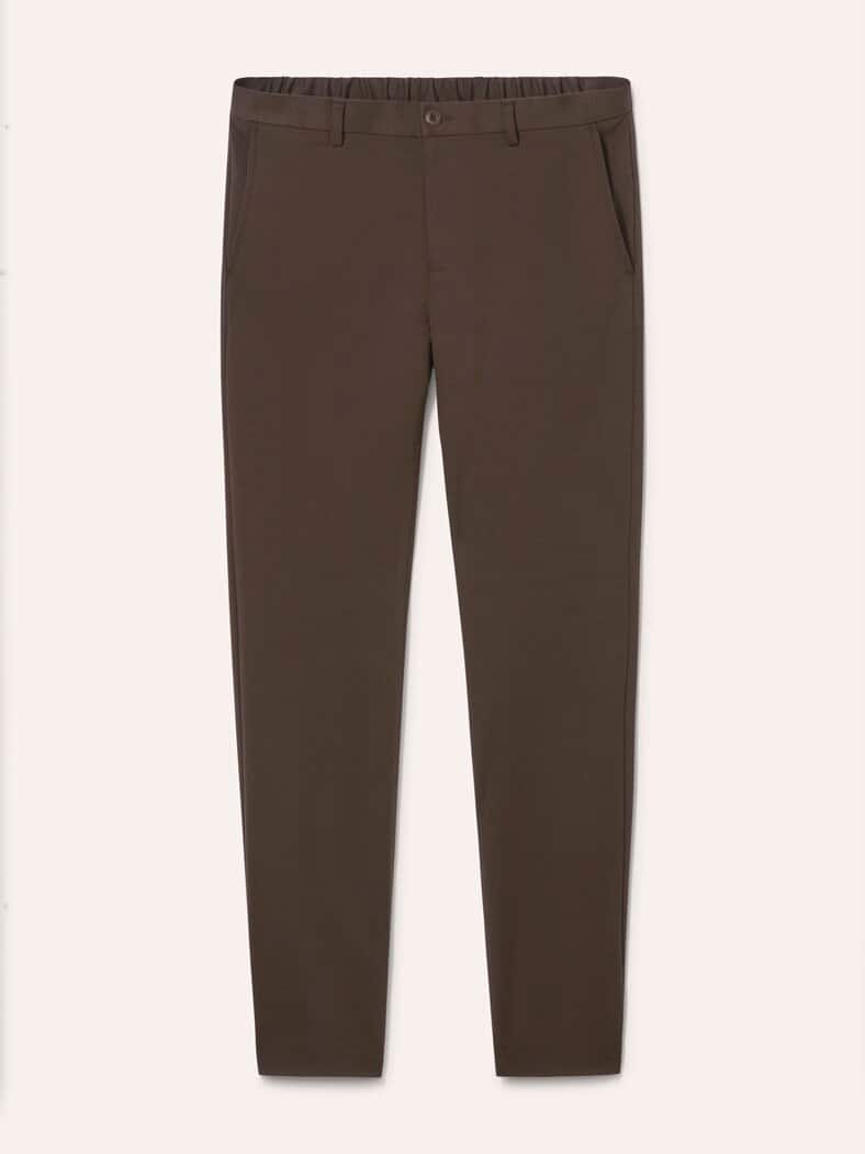 Chino aus elastischem Material Braun