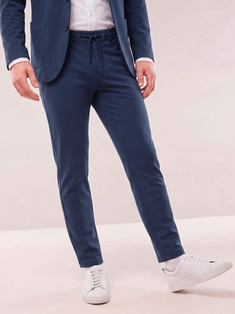 Chino aus elastischem Material Marine