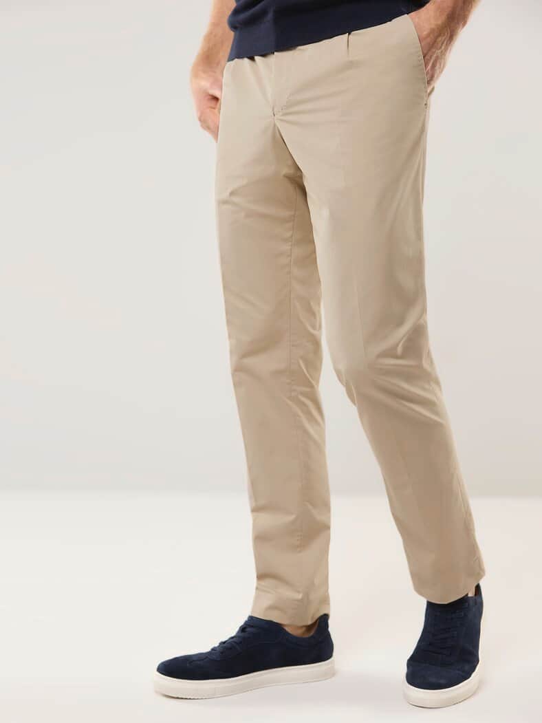 Anzug-Hose aus Baumwollmix Beige
